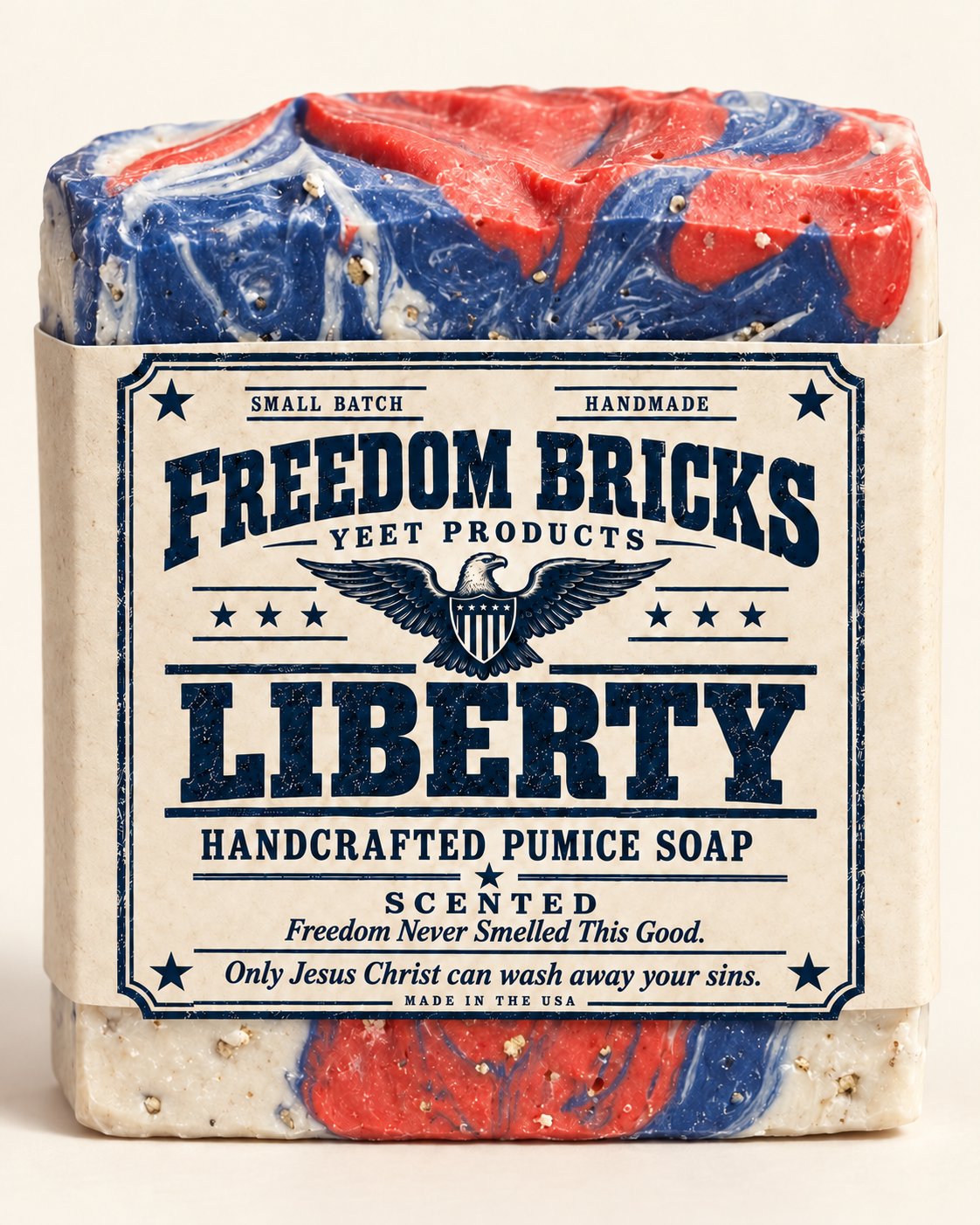 FREEDOM Bricks Handcrafted Pumice Soap - Liberty Scent