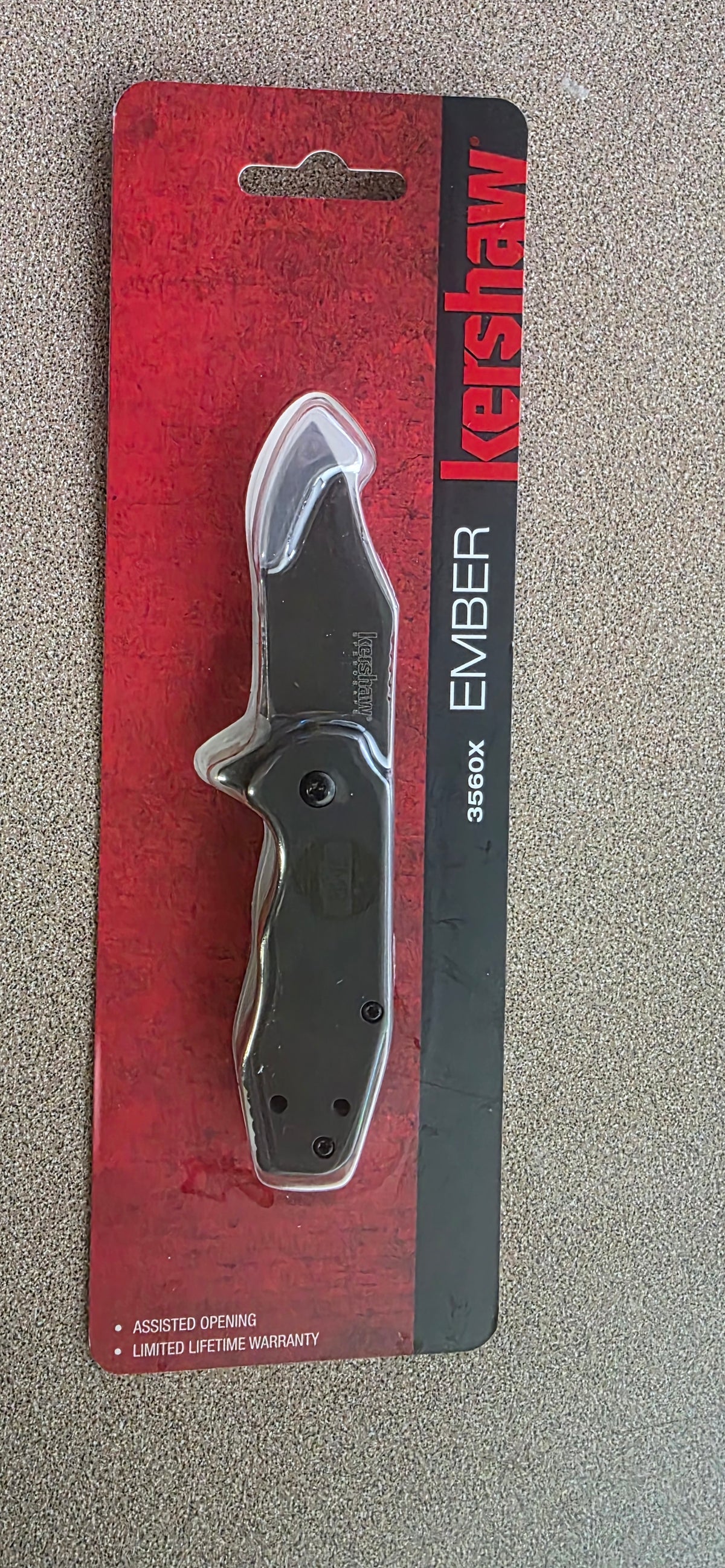 JMR Ghost Engraved Kersahw Ember Assisted Smaller Pocketknife