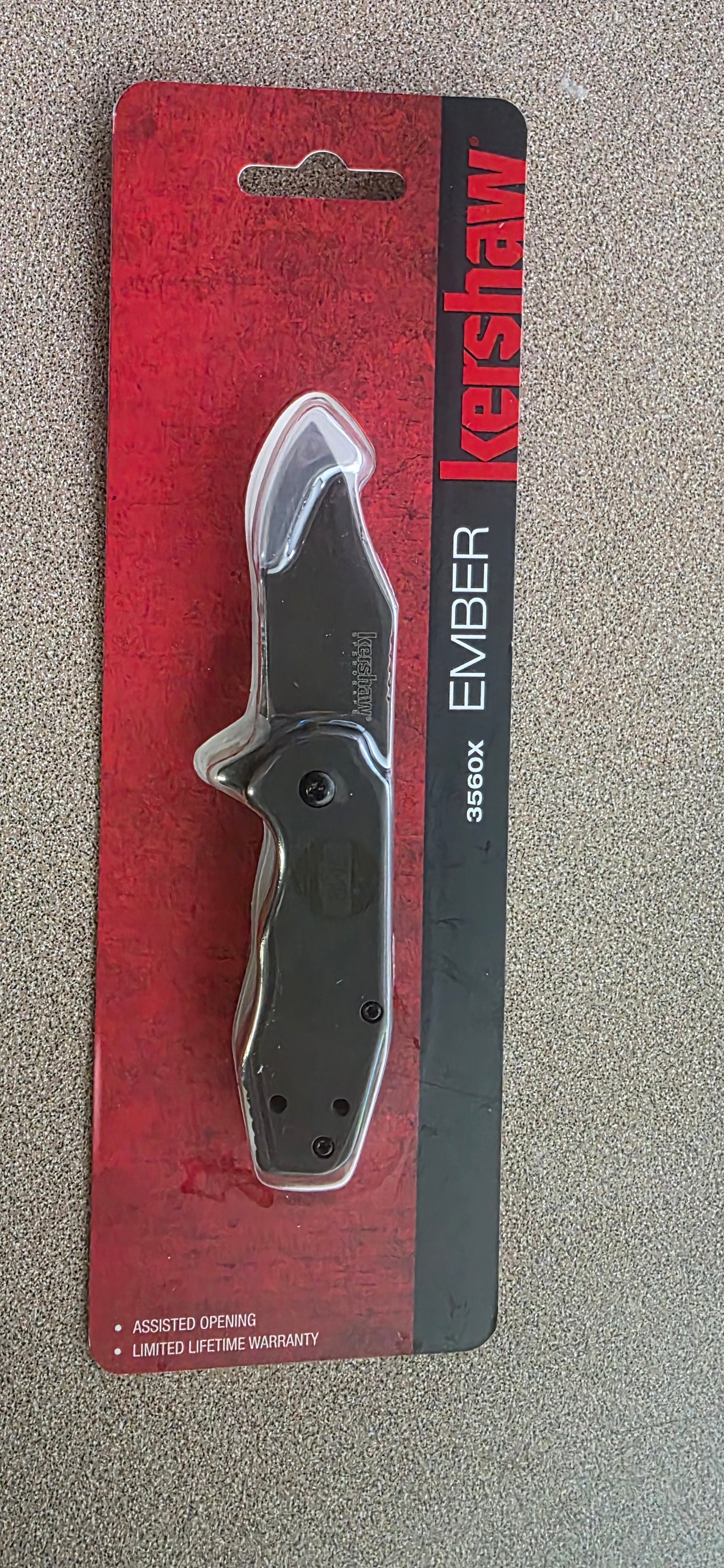 JMR Ghost Engraved Kersahw Ember Assisted Smaller Pocketknife