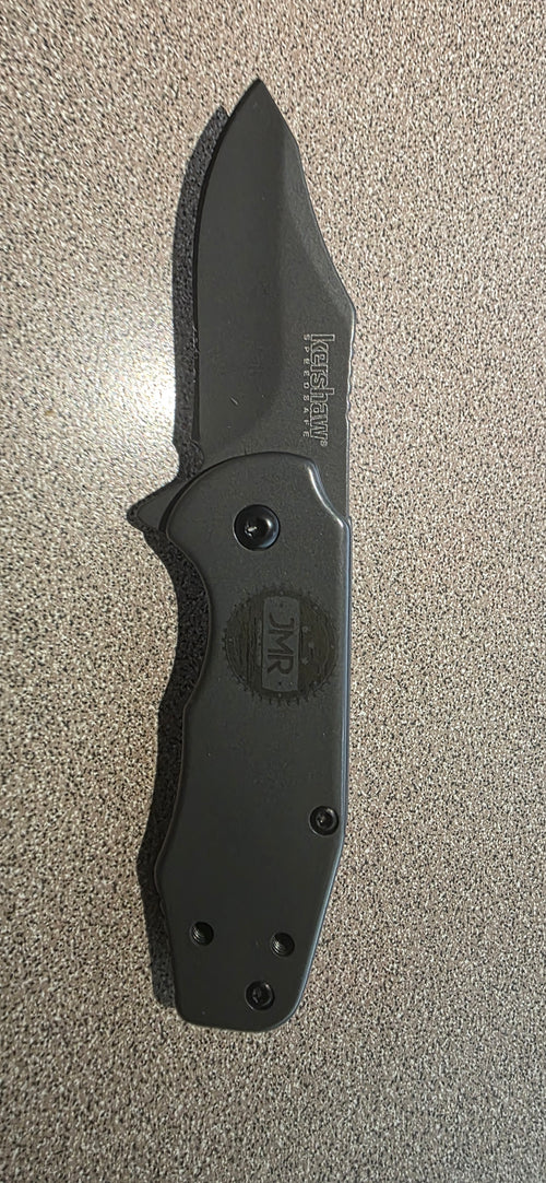 JMR Ghost Engraved Kersahw Ember Assisted Smaller Pocketknife