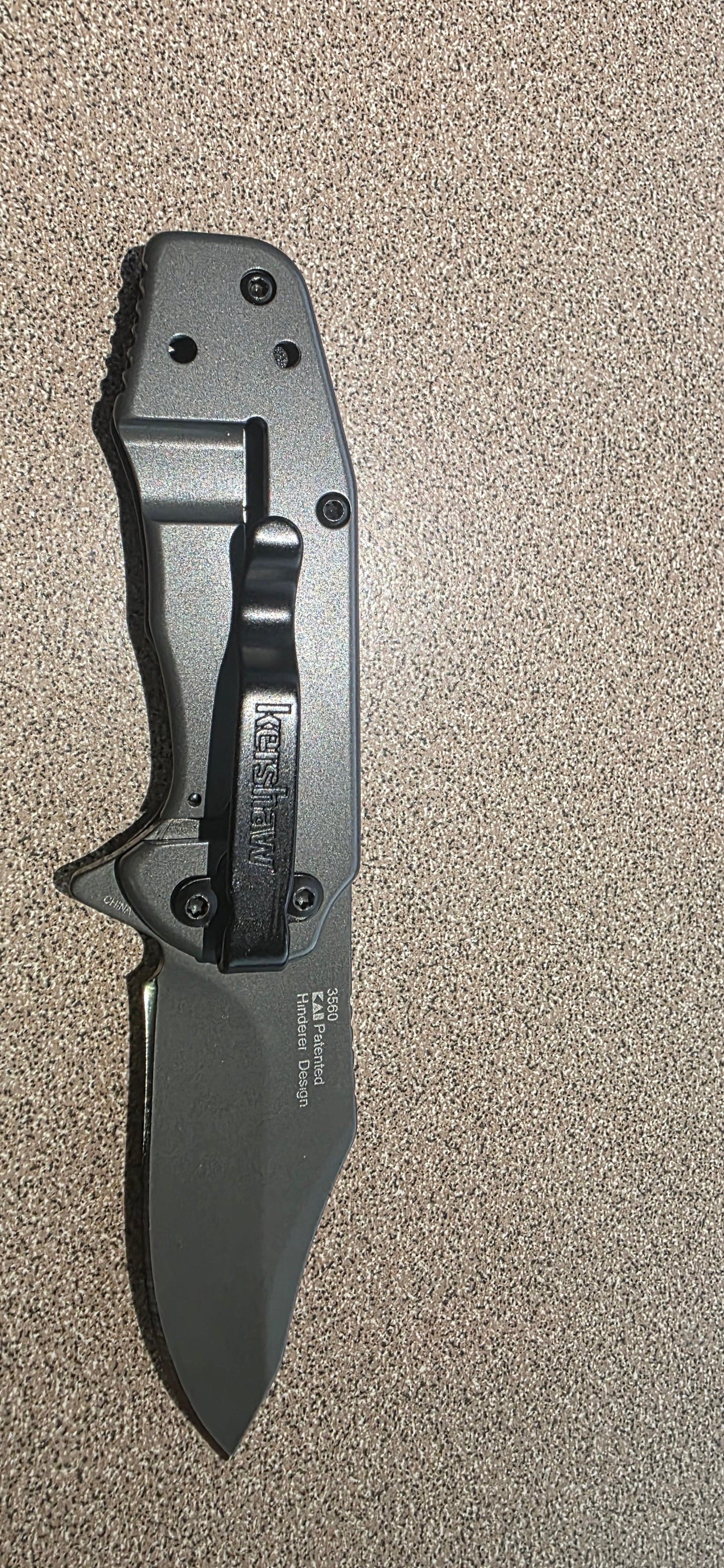 JMR Ghost Engraved Kersahw Ember Assisted Smaller Pocketknife