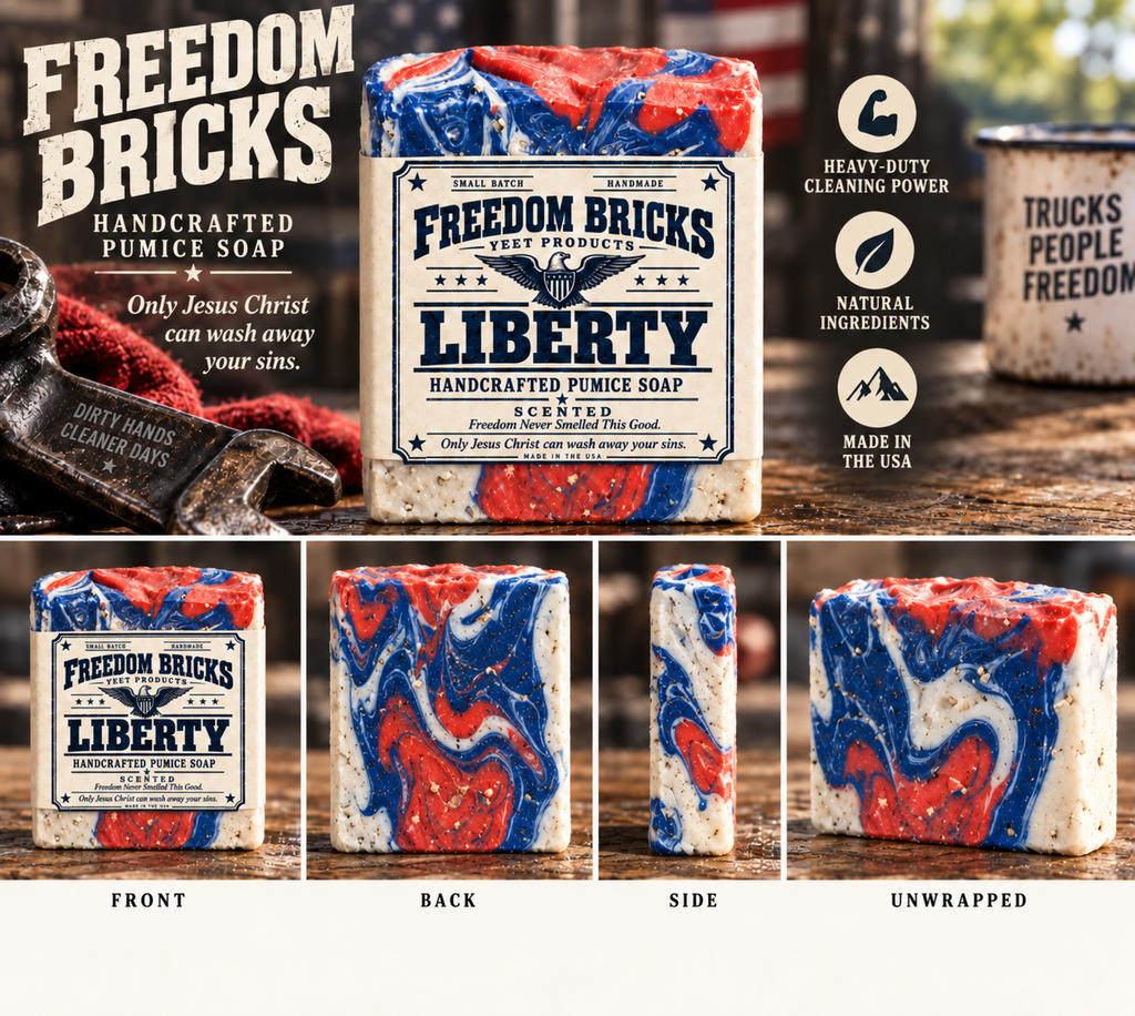 FREEDOM Bricks Handcrafted Pumice Soap - Liberty Scent