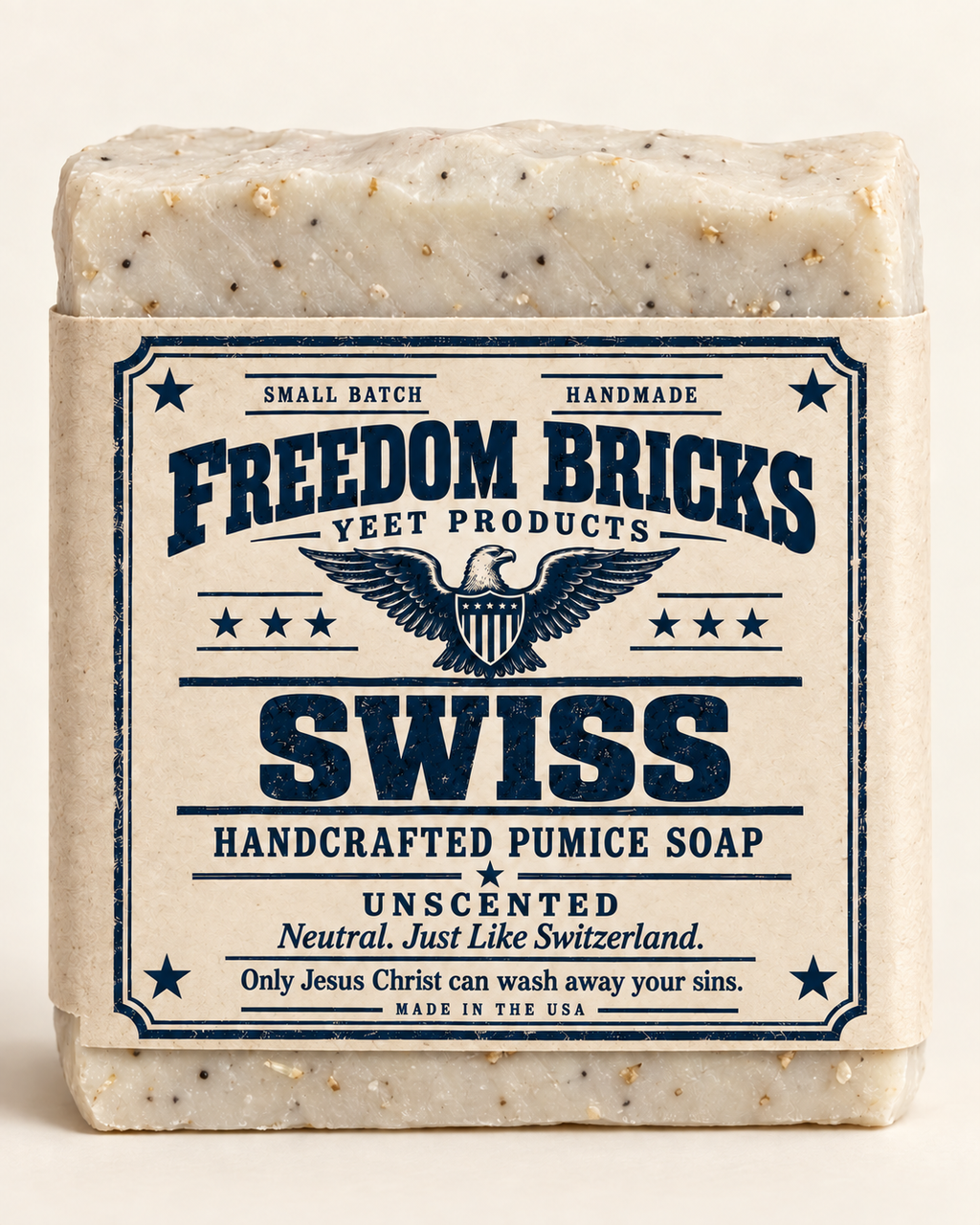 FREEDOM Bricks Handcrafted Pumice Soap - SWISS Unscented