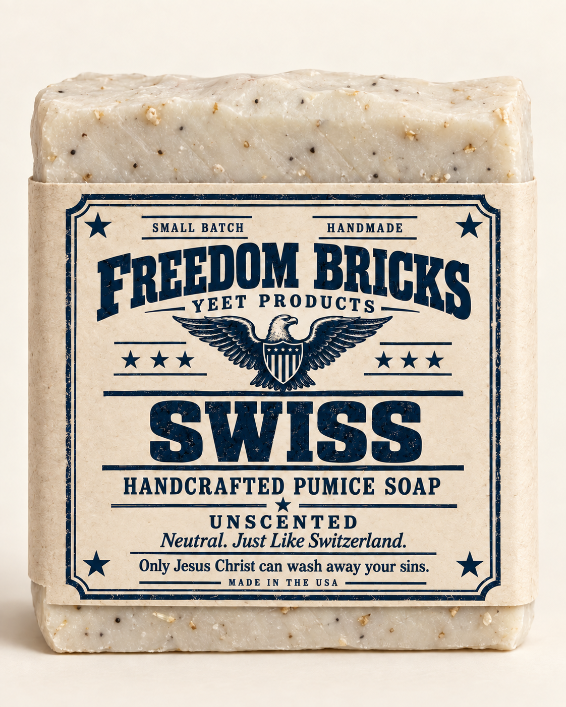 FREEDOM Bricks Handcrafted Pumice Soap - SWISS Unscented