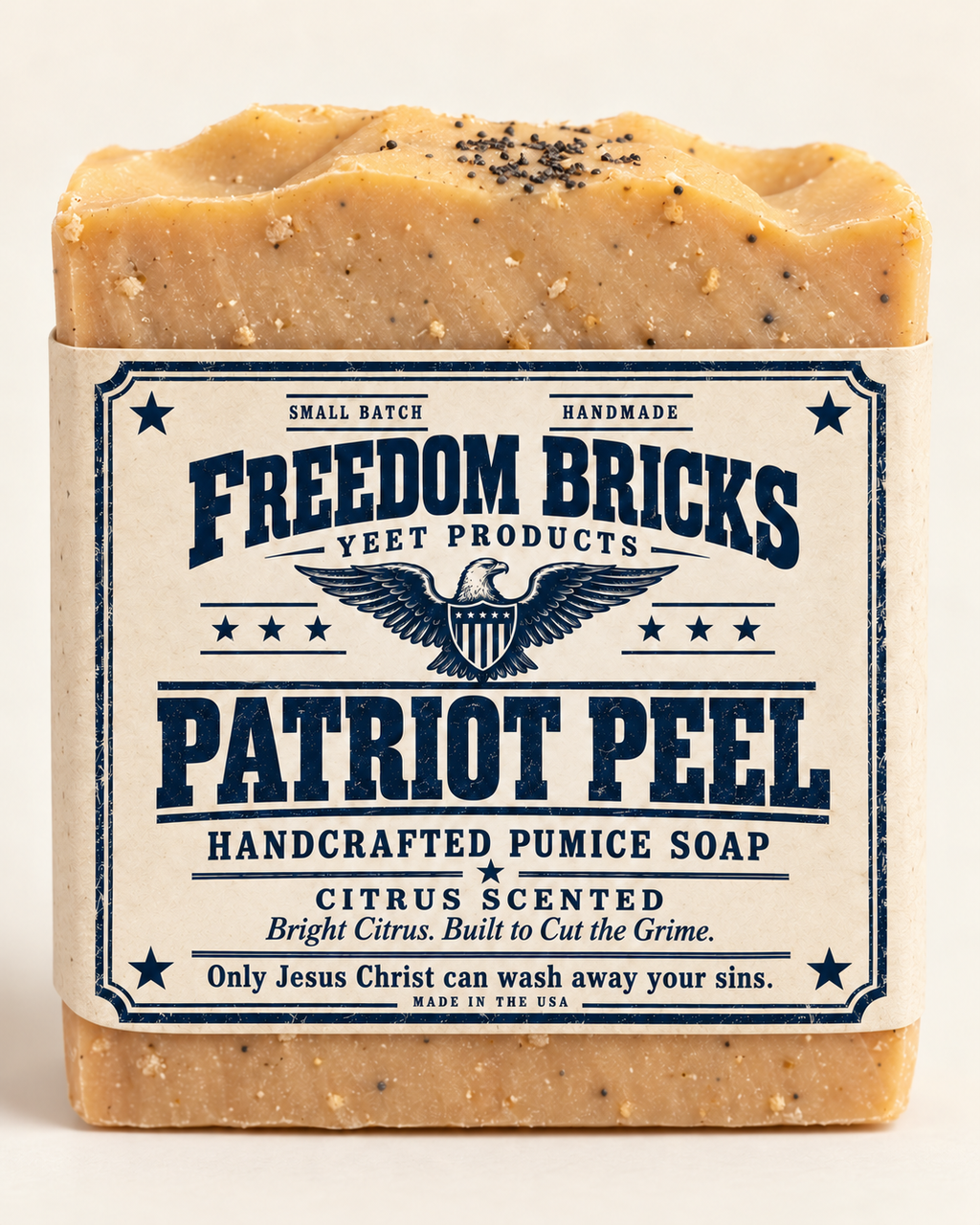 FREEDOM Bricks Handcrafted Pumice Soap - Patriot Peel Scent