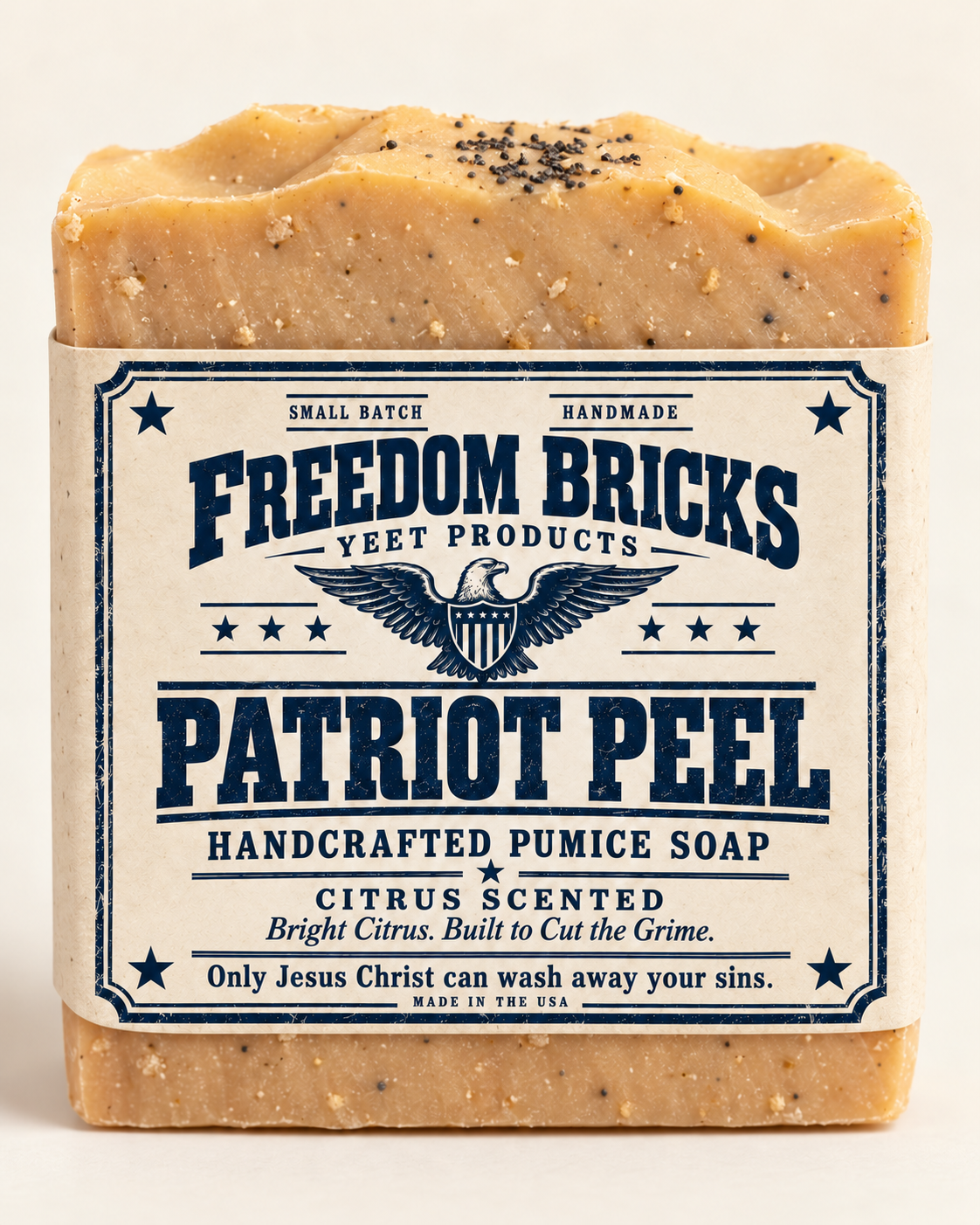 FREEDOM Bricks Handcrafted Pumice Soap - Patriot Peel Scent