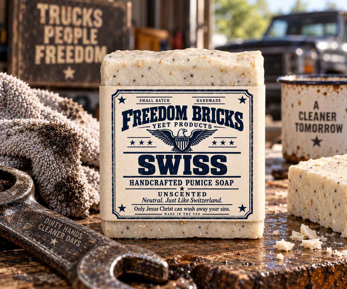 FREEDOM Bricks Handcrafted Pumice Soap - SWISS Unscented